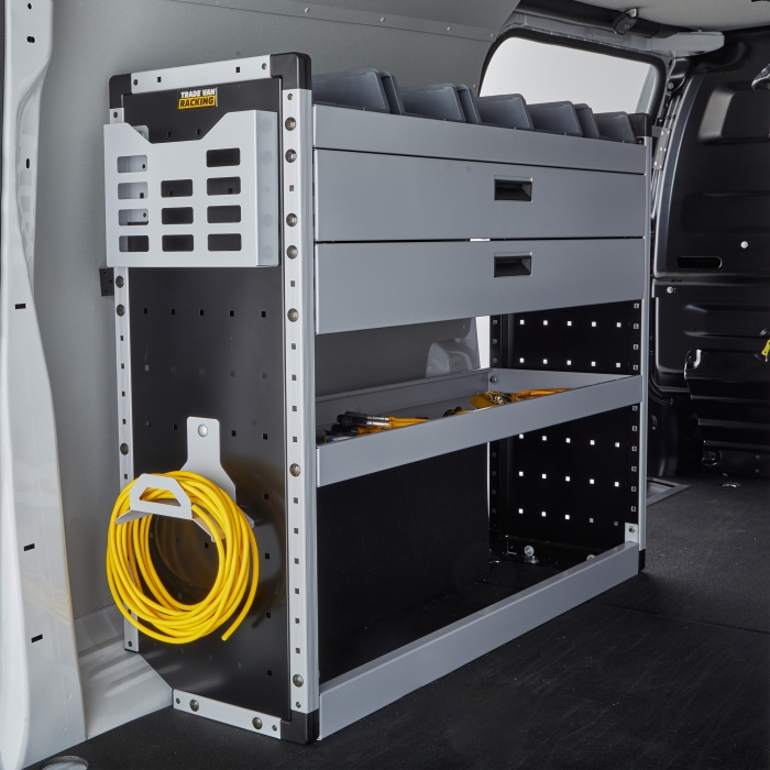 Toyota Proace Max 2024 on L3H2 Trade Van Racking Silver Passenger s Side