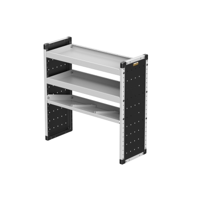Single Van Racking Unit - 1009mm (H) x 1000mm (W) - 2 Straight Shelves & 1 Angled Shelf