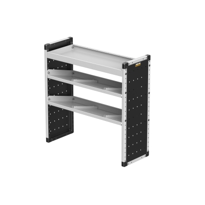 Single Van Racking Unit - 1009mm (H) x 1000mm (W) - 1 Straight Shelf & 2 Angled Shelves