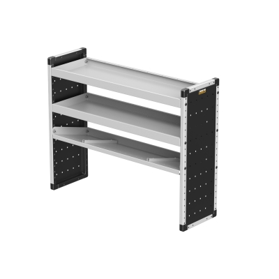 Single Van Racking Unit - 1009mm (H) x 1250mm (W) - 2 Straight Shelves & 1 Angled Shelf
