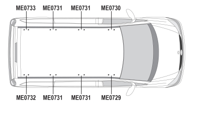 Mercedes Vito 2003 - 2014 Roof Bars - 4x ULTI Bar+ L1, L2, L3H1 