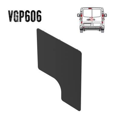 External Shield - Rear - Twin Doors - Renault Trafic 2014 onwards - VGP606-BLACK