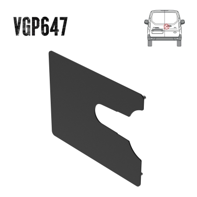 External Shield - Rear - Twin Doors - Ford Transit Connect 2014 onwards - VGP647-Black