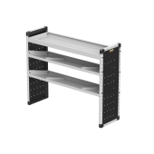 Single Van Racking Unit - 1009mm (H) x 1250mm (W) - 1 Straight Shelf & 2 Angled Shelves