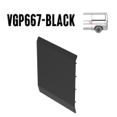 External Shield - Rear - Twin Doors - Citroen Relay 2006 onwards - VGP667-BLACK