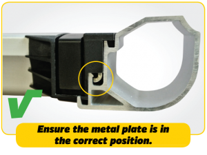 Click & Lock mechanism correct position