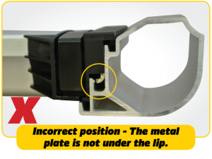 Click & Lock mechanism incorrect position