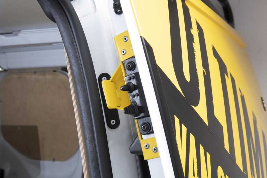 anti-peel bracket on sliding door